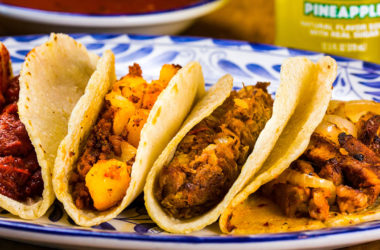 four different tacos