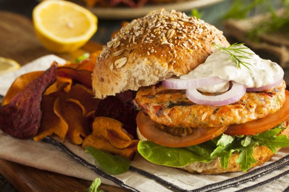 salmon burger