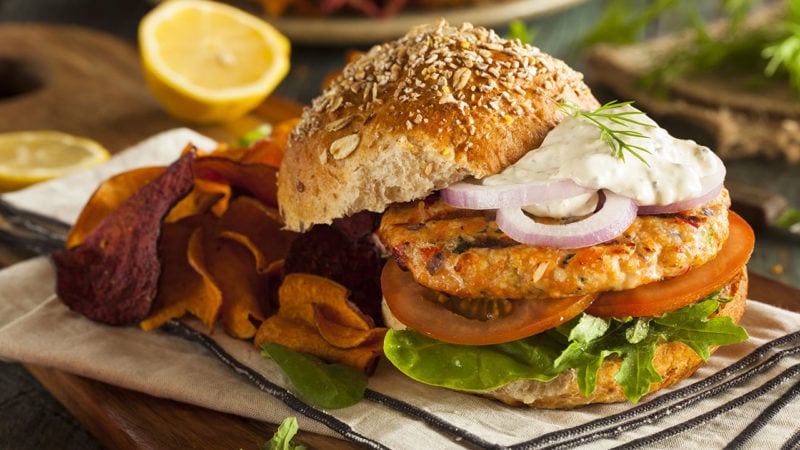 salmon burger