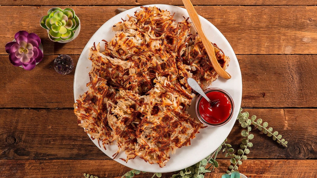 hash browns made on waffle maker