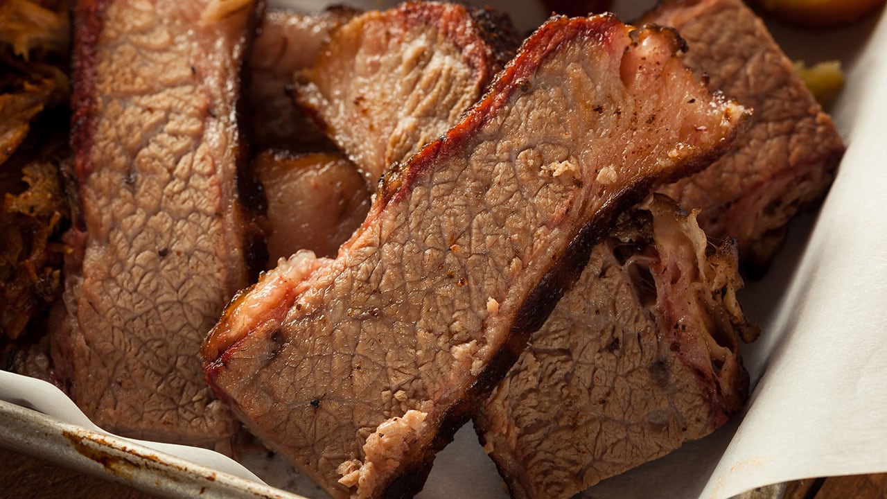 cooked brisket