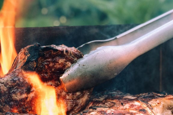 grilling tools metal tongs