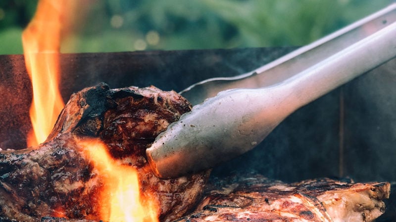 grilling tools metal tongs