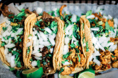 tacos on grill in summer