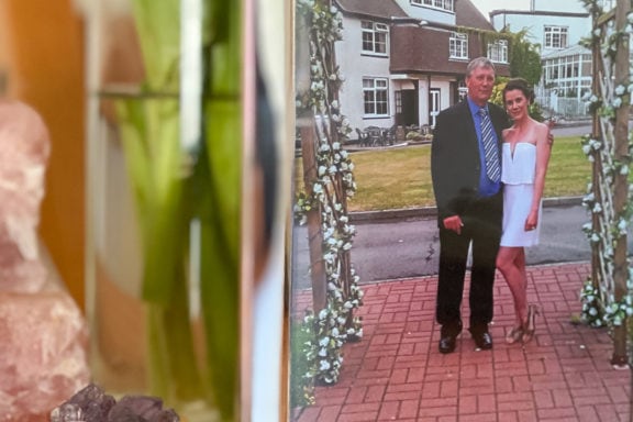 eating with dad across an ocean