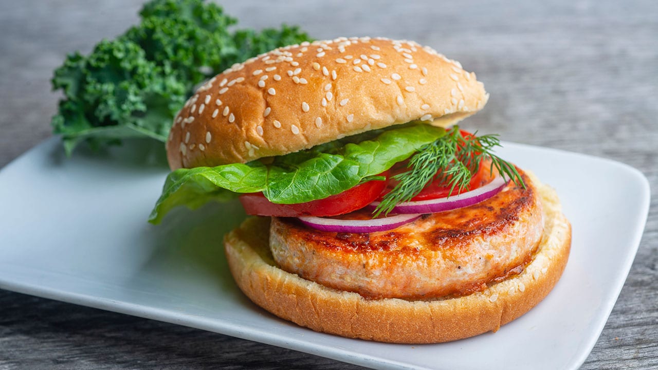 salmon burger