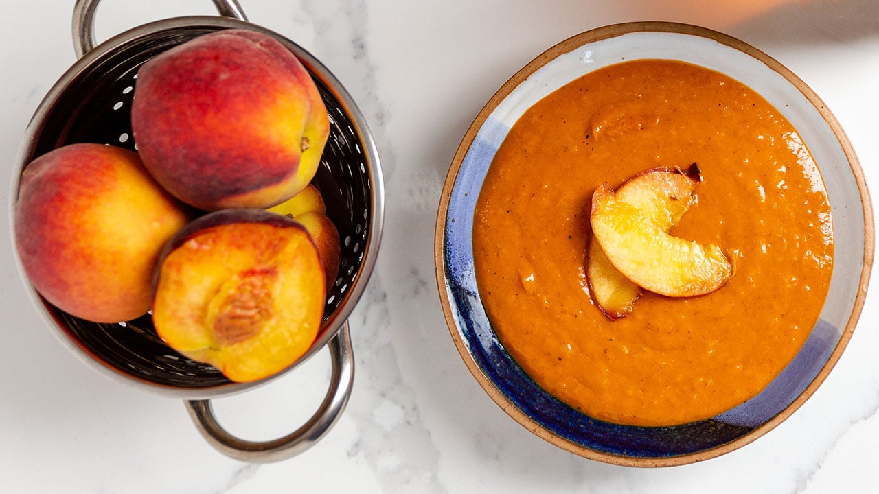 peaches and peach bbq sauce