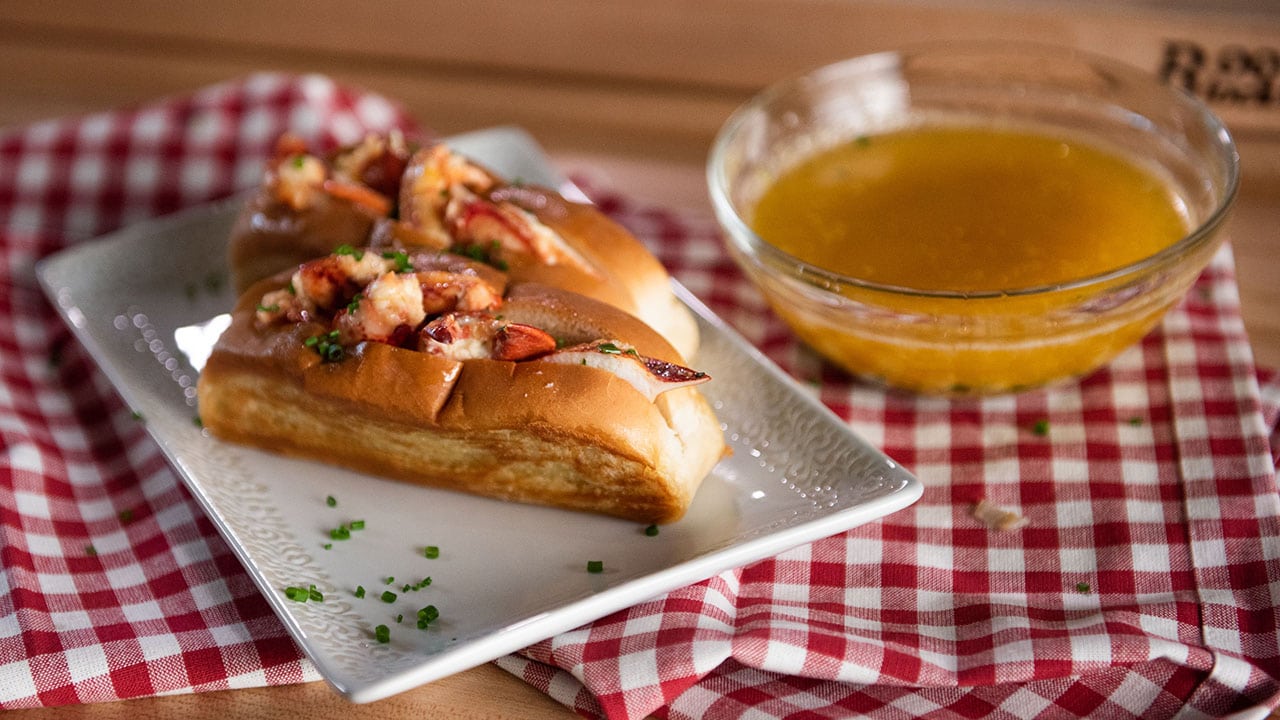 hot buttered lobster rolls