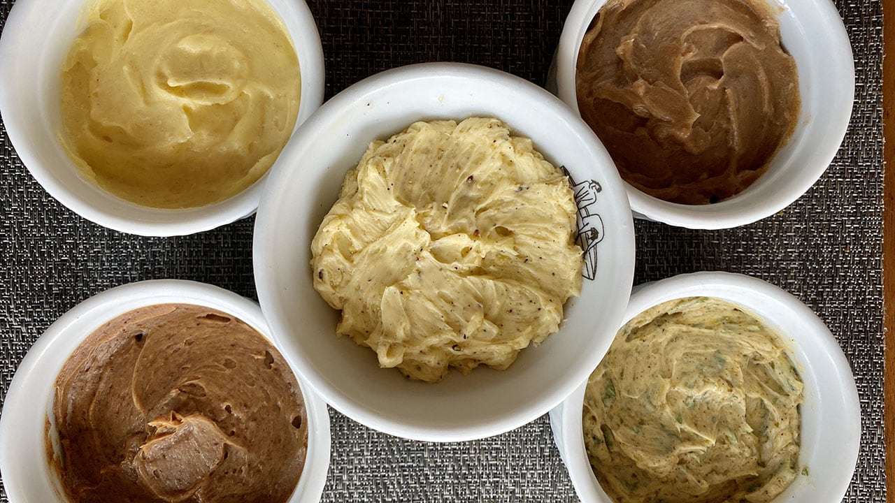 various compound butters