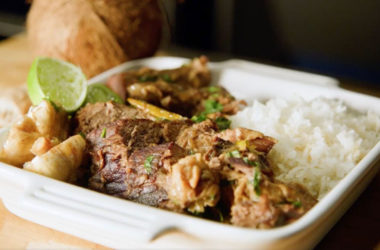 coconut lemongrass bottom round roast in dutch oven