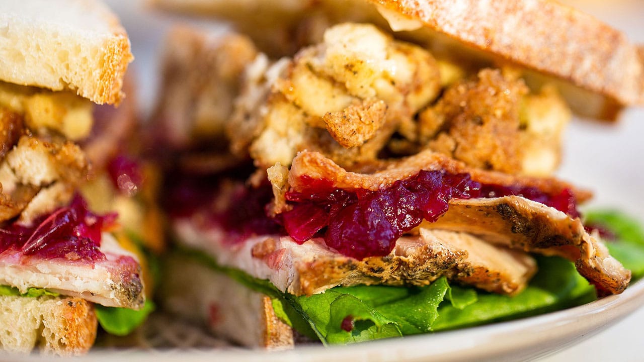 turkey stuffing cranberry sandwich