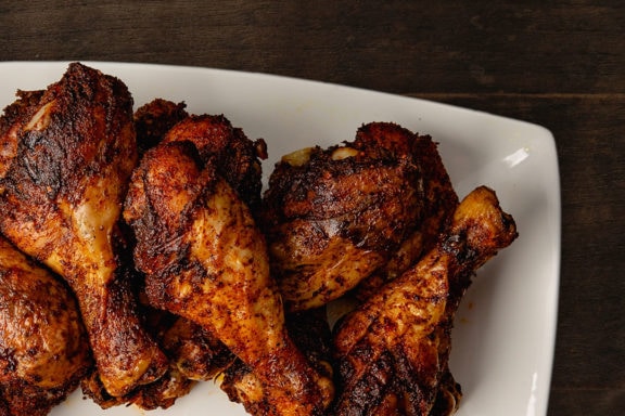 Crispy BBQ chicken drumsticks