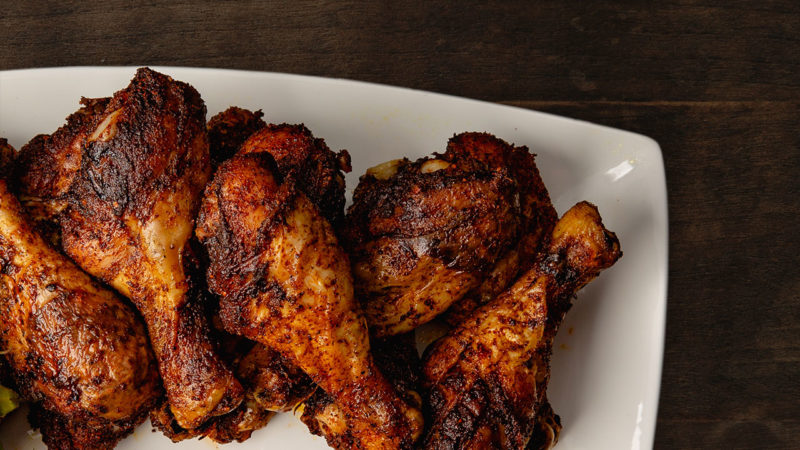 Crispy BBQ chicken drumsticks