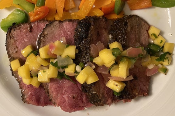 Tri-tip with mango salsa recipe
