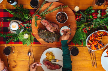 ribeye roast at a holiday dinner