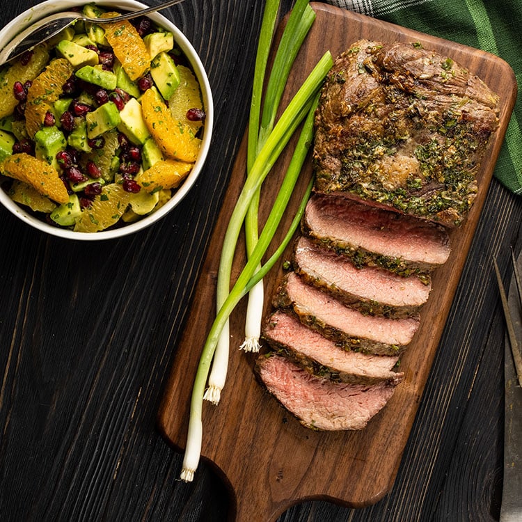 roasted tri-tip with salsa