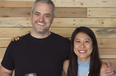 ceo mike salguero and evadne cokeh celebrating butcherbox b corp