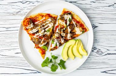 pizza with butcherbox complete fajita strips