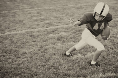 football playing kid