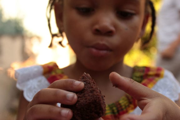 Child eating a snack