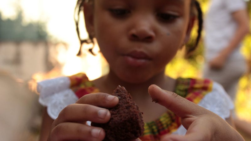 Child eating a snack
