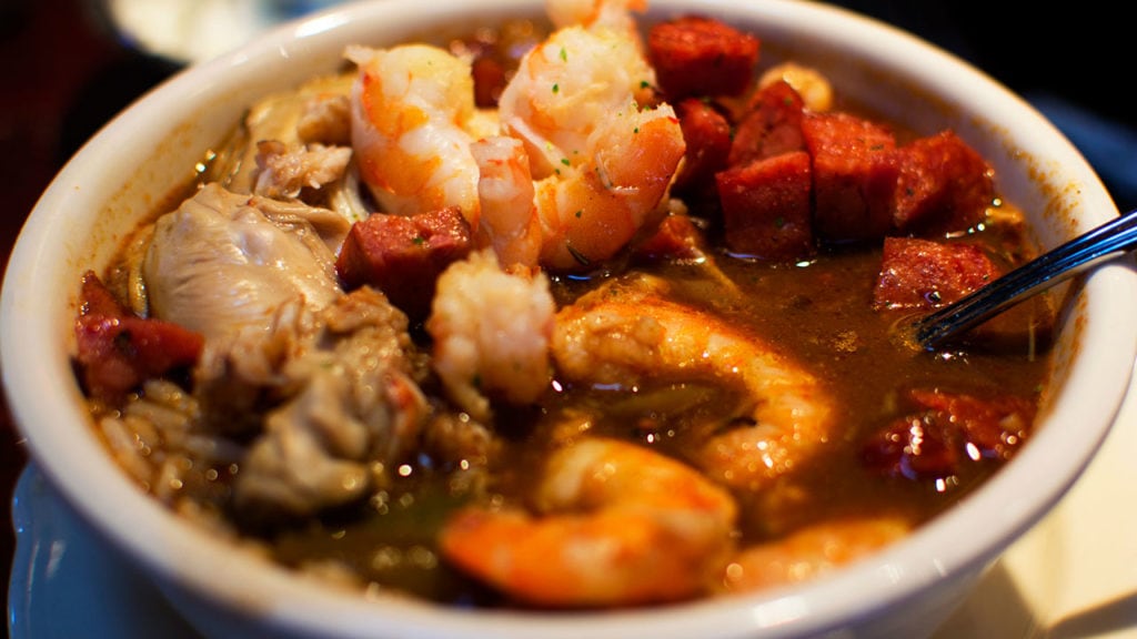 bowl of seafood gumbo