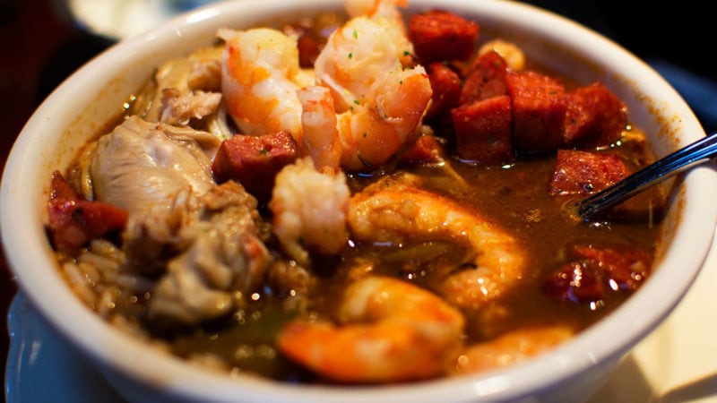 bowl of seafood gumbo