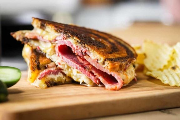 Corned beef Reuben sandwich