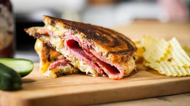 Corned beef Reuben sandwich