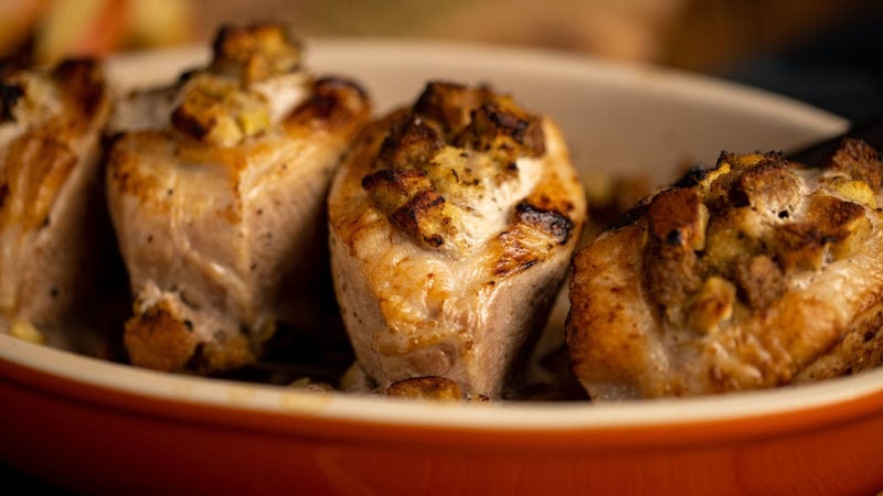 baked stuffed pork chops