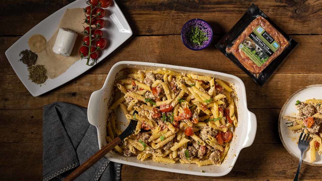 sausage and roasted tomato pasta