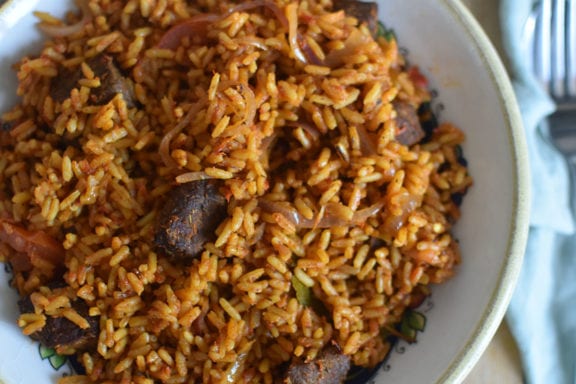 beef jollof rice