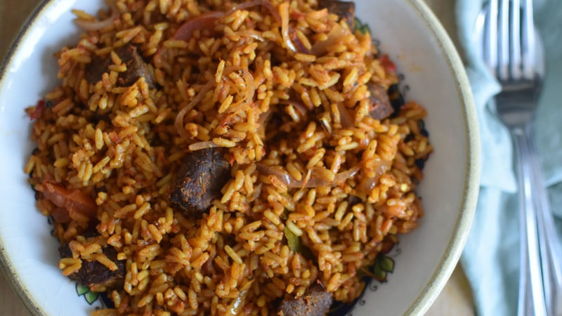 beef jollof rice