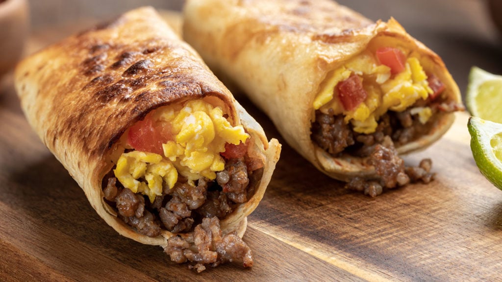 sausage breakfast burrito