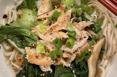 bone broth and noodle soup