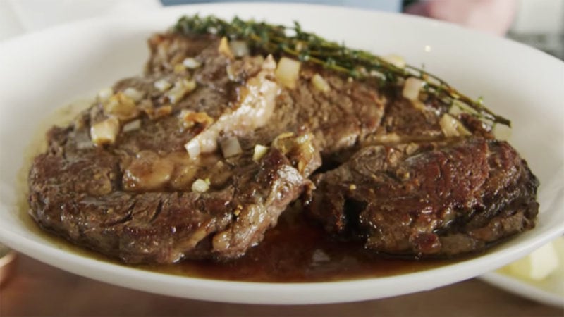 pan-seared ribeye steak