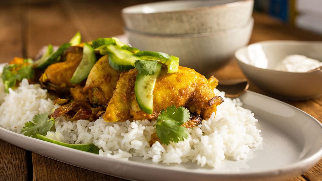 roasted chicken with turmeric and yogurt