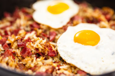 corned beef hash and eggs