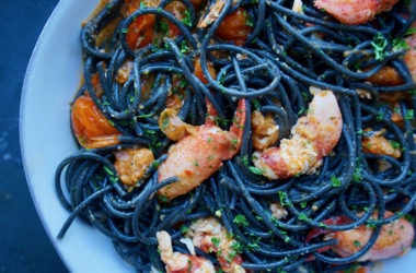 lobster and tomato pasta dish