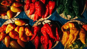 various peppers of different flavors