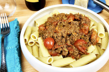 burst cherry tomato bolognese
