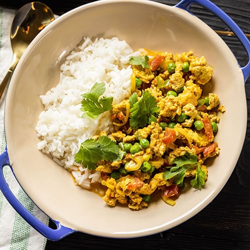 ground turkey curry with rice