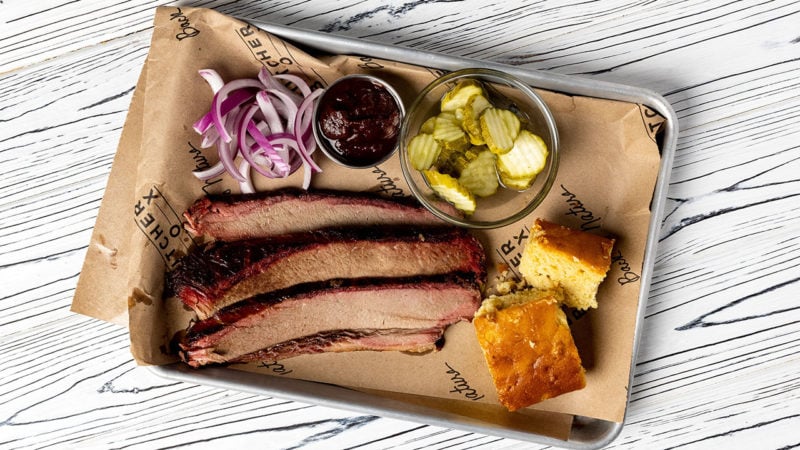 smoked brisket sliced