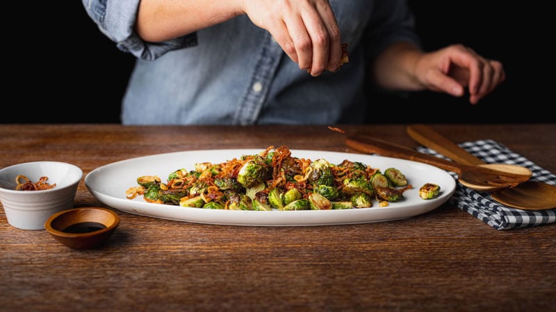 brussels sprouts with crispy bits