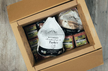 a butcherbox box featuring turkey and various cuts of meat