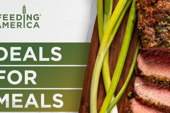 steak in promotion of butcherbox feeding america
