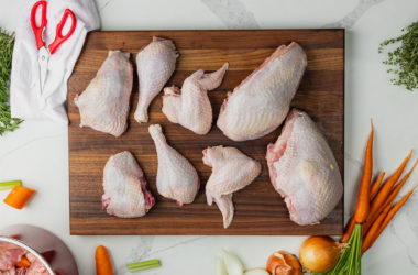 turkey cut into eights for roasting or braising