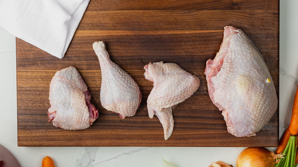 turkey thigh turkey leg turkey wing and turkey breast