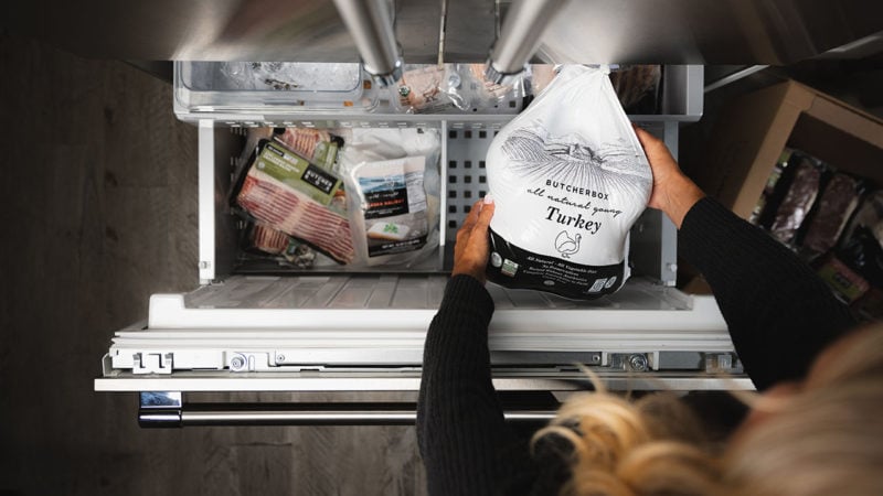 taking turkey out of freezer