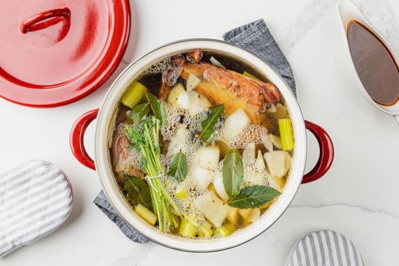 homemade turkey stock